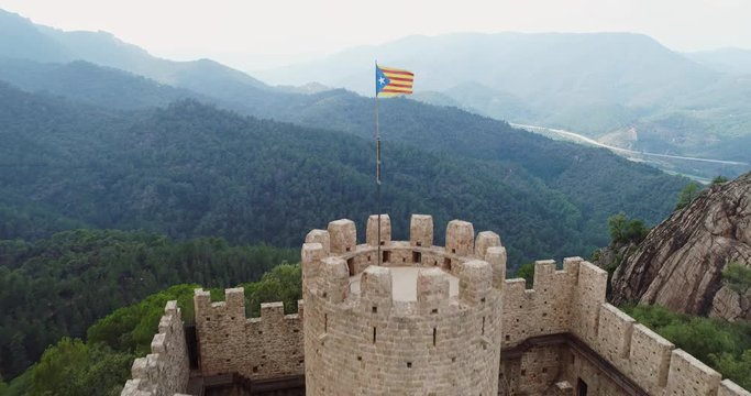 Old Castle of Farners in Catalonia Spain
