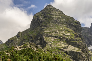 View of the Koscielec peak. High Tatra Mountains. Poland.