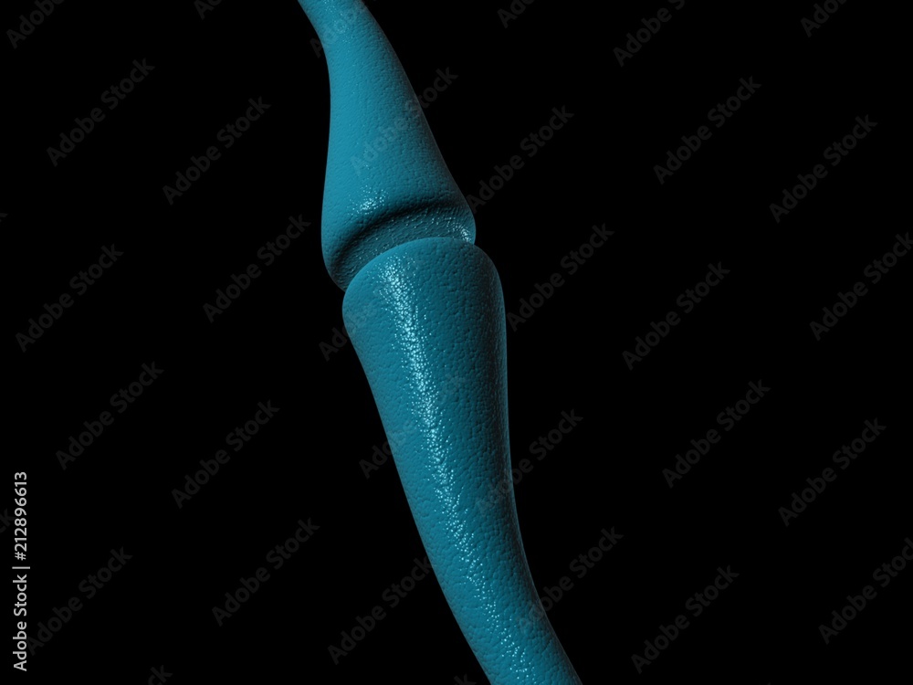 Poster synapse and neuron cells sending electrical chemical signals. 3d rendering