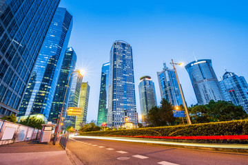 Speed technology in Shanghai's urban nightscape