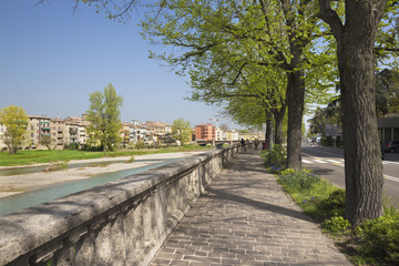 Fototapeta na wymiar Parma - The Riverside of Parma river.