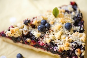 Blueberry cake,one piece.