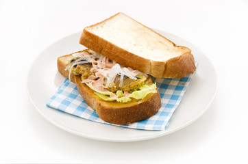 さばピカタのサンドイッチ