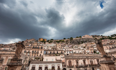 city of Modica, sicily, Italy