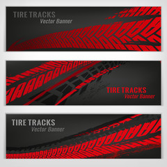 Tire track banners