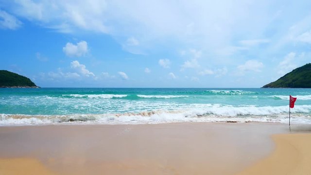 View Of Beach Sea In Summer Sun Beautiful Water Wave