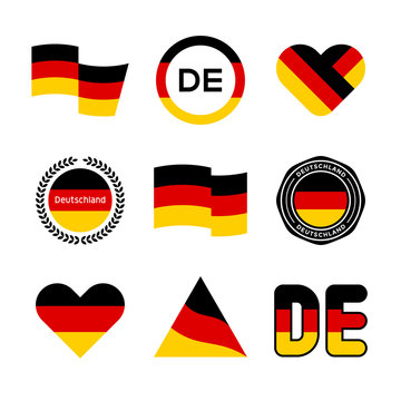 Deutschland Flagge Aufkleber Musterdesign Hintergrund Business Konzept  Label Piktogramm Deutschland Flagge Symbol Muster Stock-Illustration -  Getty Images