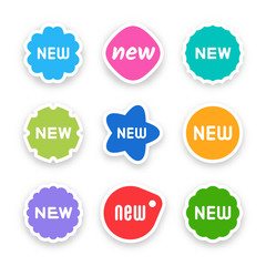 New tag icon, label ang sticker