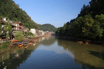 Fototapeta na wymiar Fenghuang Chinese Water Town