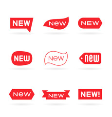 New tag icon, label ang sticker