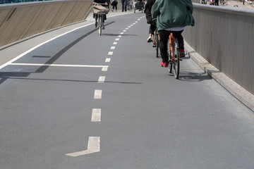 Bike Lane and Cyclists, Copenhagen