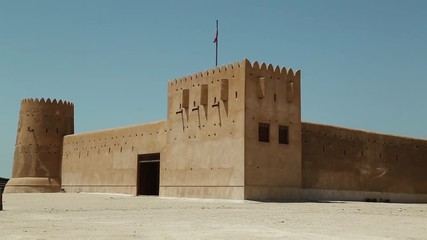Al Zubara Fort or Al Zubarah Fort - historic Qatari military fortress built in the time of Sheikh Abdullah bin Jassim Al Thani in 1938, Qatar, Persian Gulf, Arabian Peninsula, Middle East