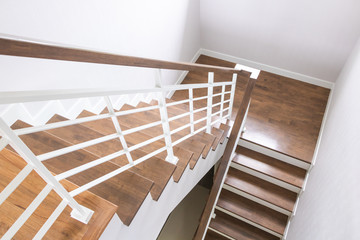 Wooden stairs and wooden handles