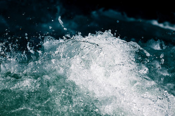 Stormy waves in the ocean as a background