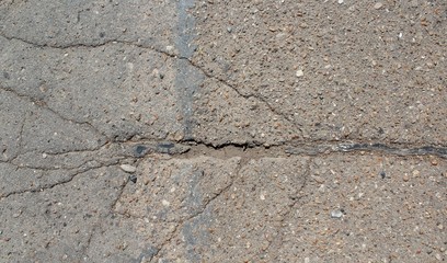 crack on the pavement