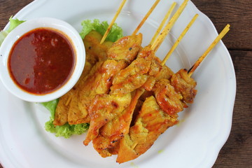delicious Pork Satay with Peanut Sauce