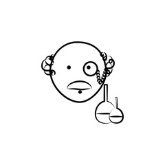 scientist avatar sketch style illustration. Element of professions for mobile concept and web apps illustration. Illustration for website design and development, app development