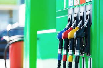 Close up of a gas pump