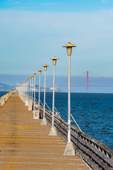Naklejka premium View of the San Francisco Bay from Berkeley Ca. pier