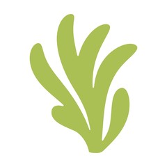 green algae bush. isolated vector on white background