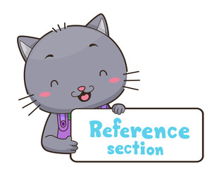 Library Sections Cat Reference Illustration