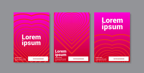 Abstract Heart shape Background template collection