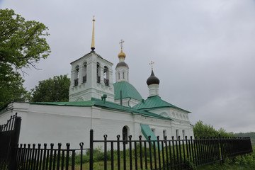 VLADIMIR, RUSSIA - MAY 19, 2018: Part of the facade of the Church Of The Transfiguration. Founded...