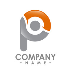 Obraz premium Business corporate letter p logo design vector. Colorful letter p logo vector template. Letter p logo for technology.