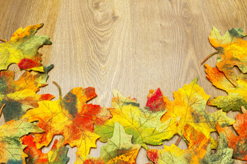 Obraz premium Фон с кленовыми листьями.