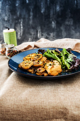 Chicken with Lemon Confit Ground Potatoes