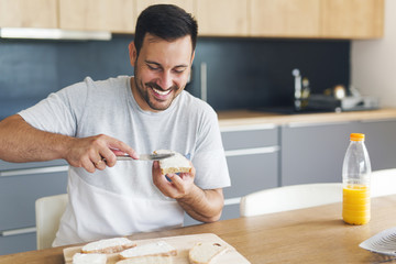 Man making breakfast