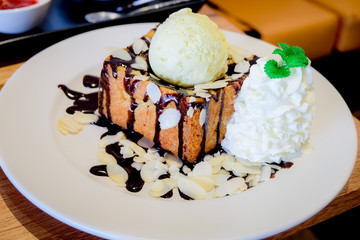 toast and ice-cream
