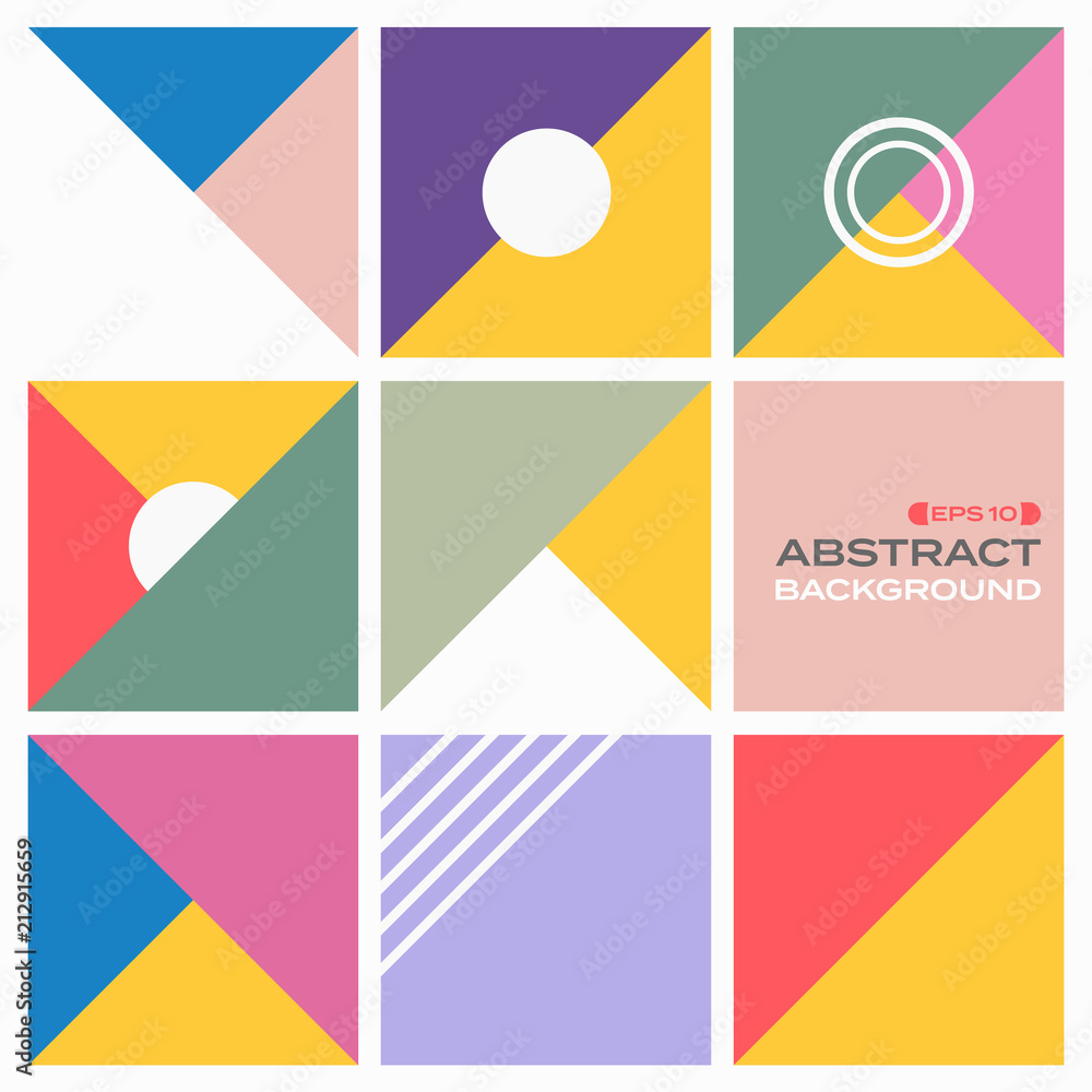 Aufkleber abstract background of colorful pattern geometric background.