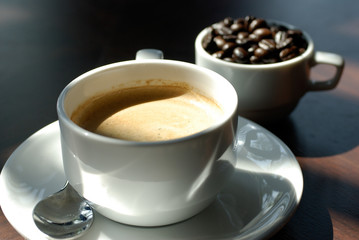 Coffee Cups and Beans 