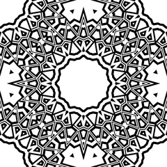 Round lace pattern for paisley , circle background with floral style. vector illustration. purple color.