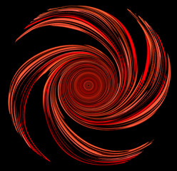 Dessin d'une hélice en forme de spirale