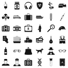 Event icons set. Simple style of 36 event vector icons for web isolated on white background