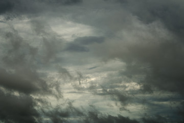 Closeup storm cloud before rainy, Motion black cloud in summer
