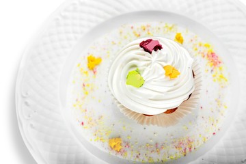 Chocolate Cupcake Isolated