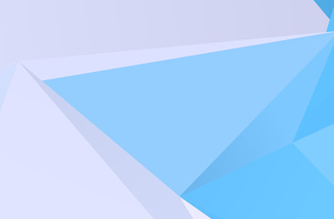 Light blue background with triangles Simple geometric background with gradient shapes. Vector illustration