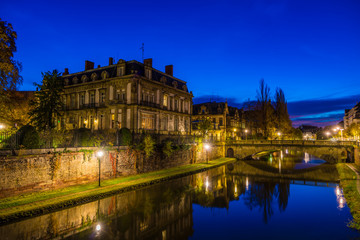 Strasbourg Alsace France. Traditional half timbered houses