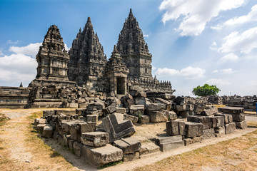 ruins of prambanan temple in Yogyakarta, Indonesia