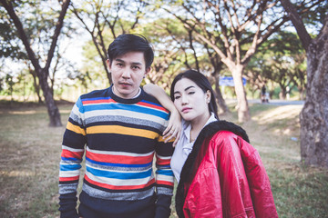 Fototapeta premium A picture of couples having quarrel