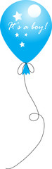 vector balloon it's a boy