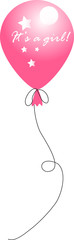 vector balloon it's a girl