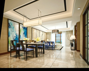 3d render of living room