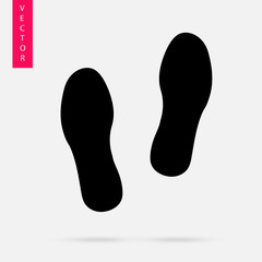 Imprint soles shoes icon.shoes print icon.vector