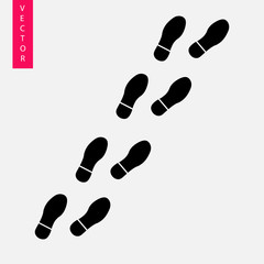 Imprint soles shoes icon.shoes print icon.vector