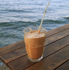 Iced Coffe On The Table