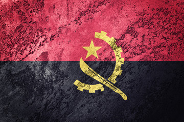 Grunge Angola flag. Angola flag with grunge texture.